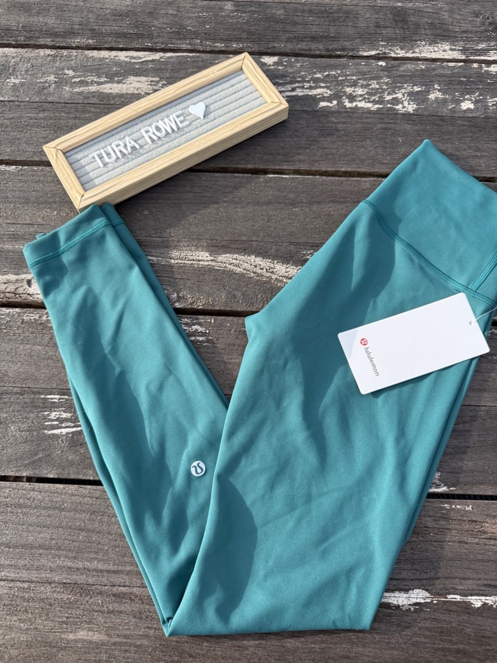 Lululemon Wunder Train High-Rise Tight 28" Storm Teal size 6 NWT